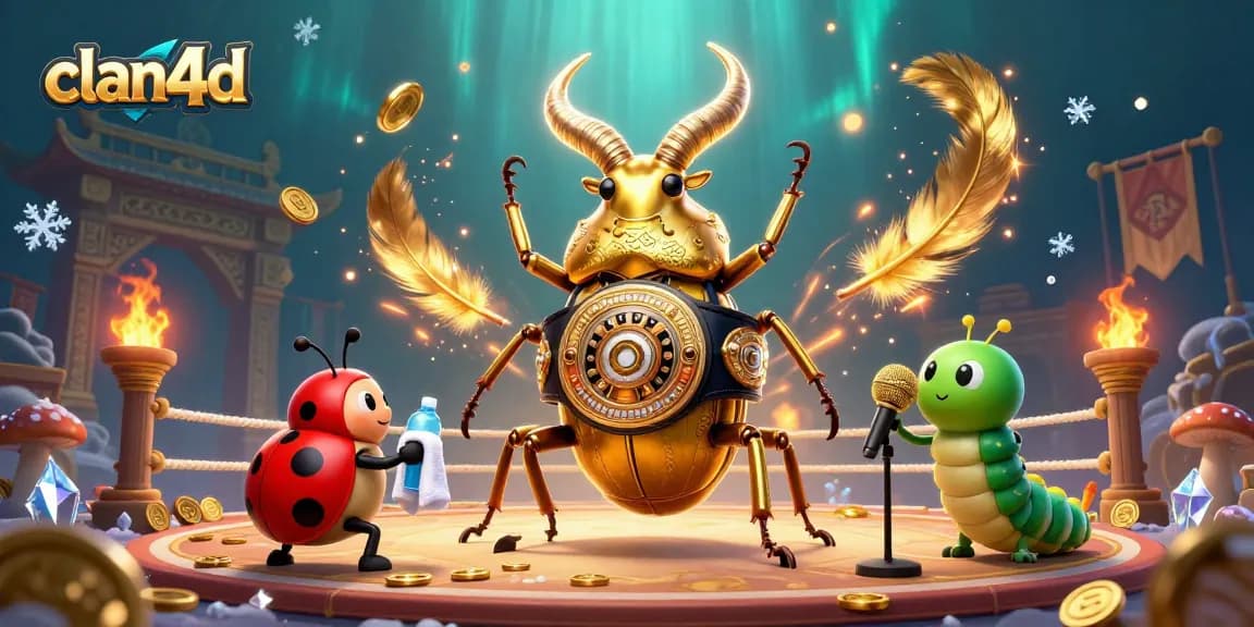 Engage in thrilling gameplay with clan4d, featuring unique giant beetle characters and dynamic casino elements