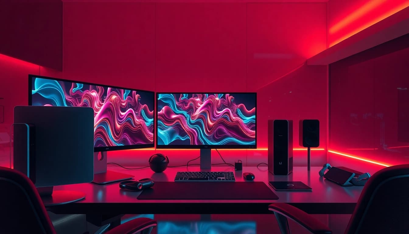 Innovative digital workspace for nsfw ai creativity showcasing generative art.