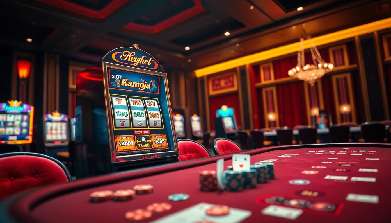 Experience the excitement of slot kamboja bet 100 with vibrant casino visuals and dynamic gameplay.