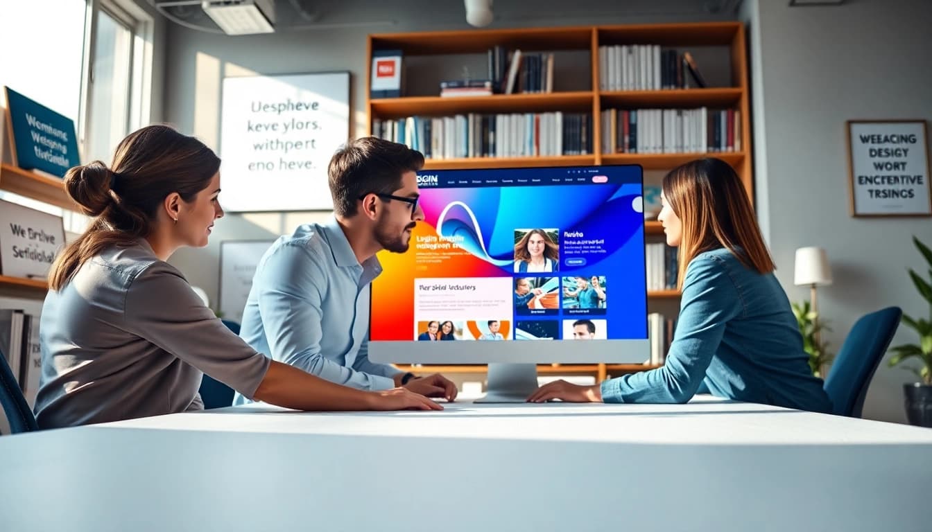 Webdesign Agentur präsentiert innovative Designs bei der Kundenberatung
