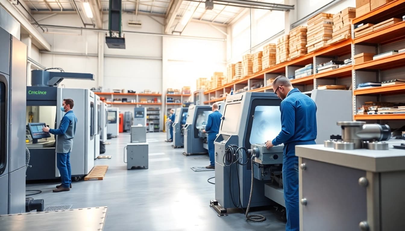 Showcasing Chiheng Custom CNC Machining precision work in a bright, organized workshop setting.
