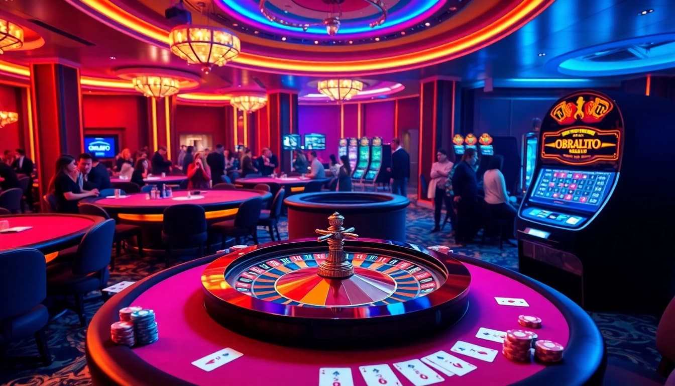 Rasakan sensasi di OBRALTOTO dengan meja kasino mewah dan mesin slot yang meriah.