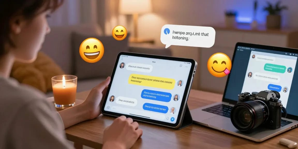 Engaging NSFW AI chat experience showcasing exciting interactions on a tablet.