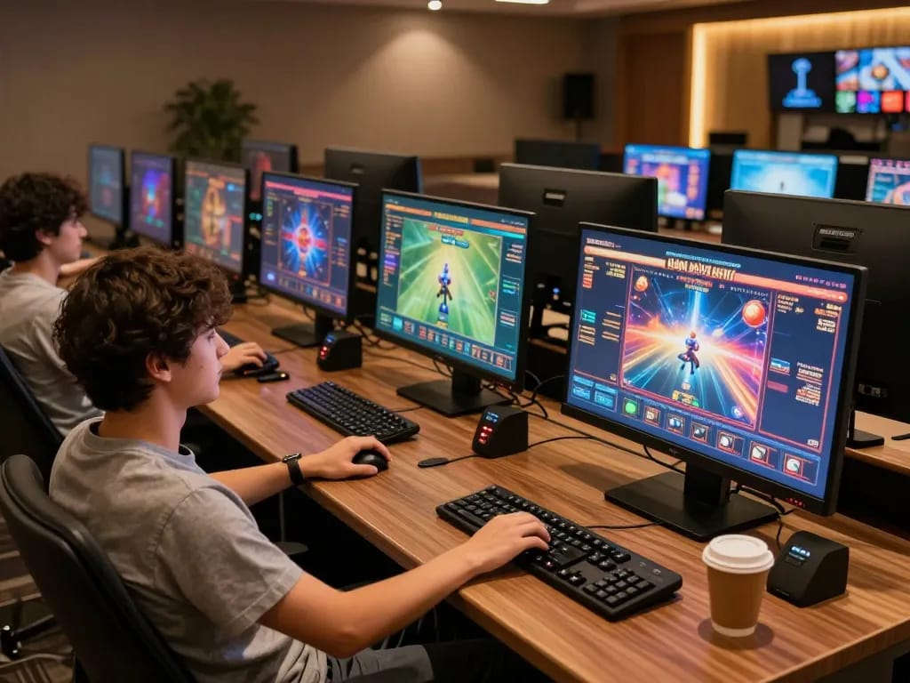 Experiencing exciting gameplay at u888 online casino setup with multiple screens and engaging interfaces.