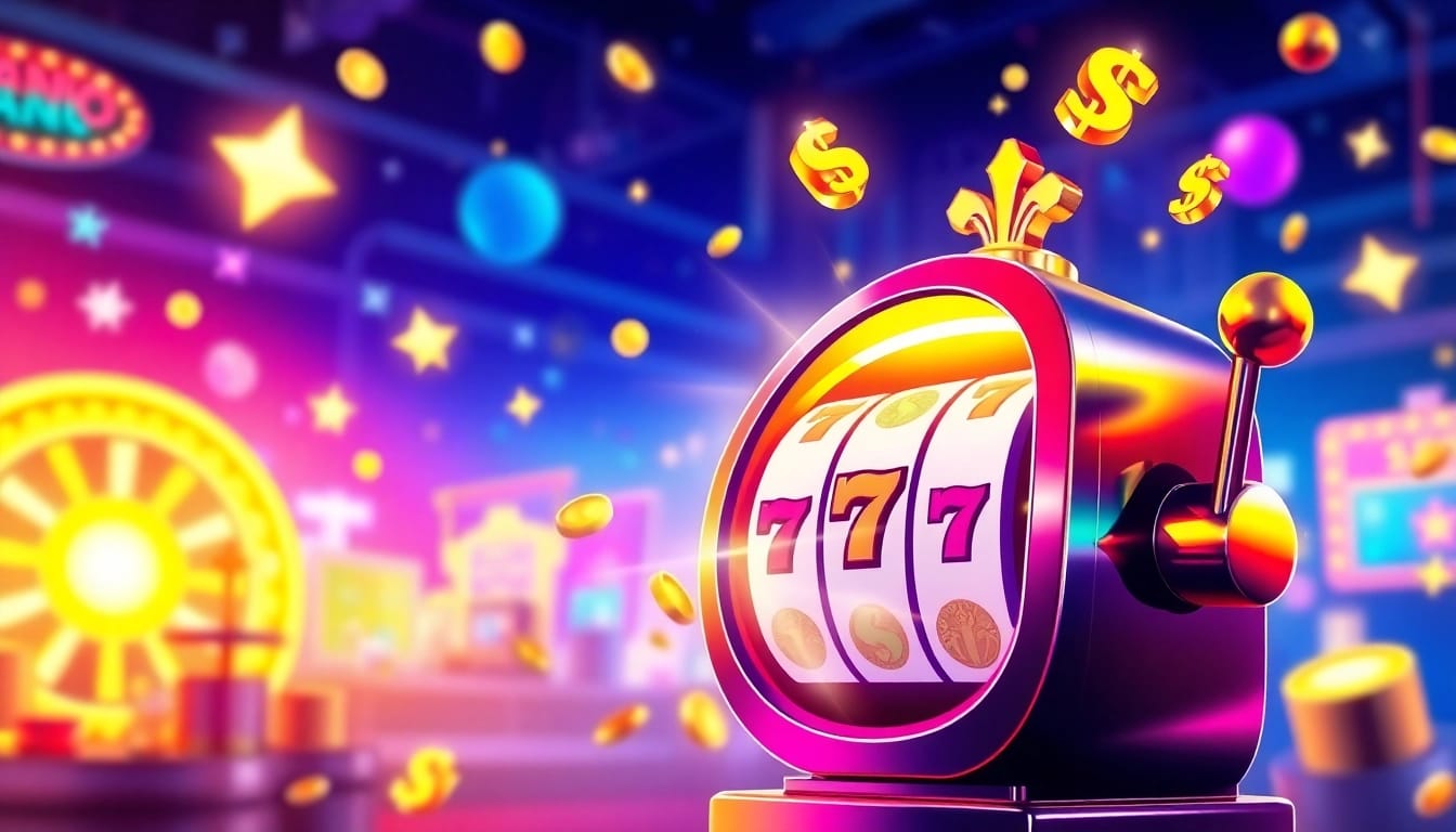 Rasakan kesenangan slot depo 1k dalam ilustrasi mesin slot yang berwarna-warni dan menawan.