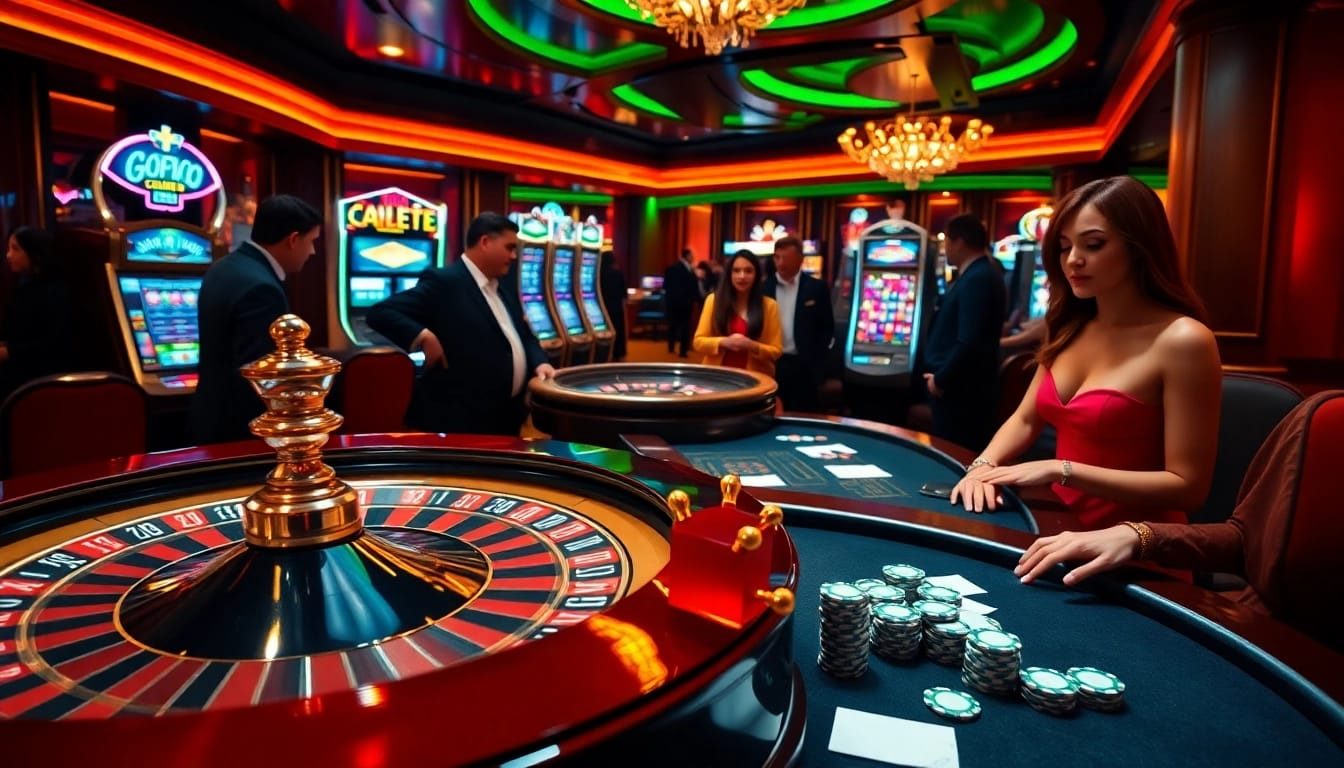 Gambling excitement at the hidden wiki website with roulette wheels, poker chips, and vibrant casino atmosphere.