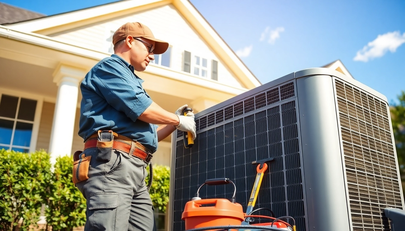 Expert HVAC Repair Tampa technician fixing a residential air conditioning unit.