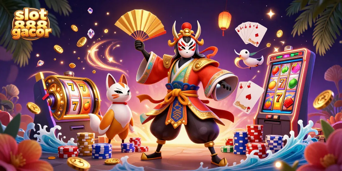 Spin and win big with slot 888 gacor featuring vibrant 3D characters and dynamic casino elements.