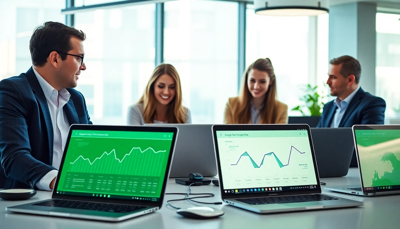 Optimize your google ads edmonton campaigns with expert strategies in a vibrant office environment.