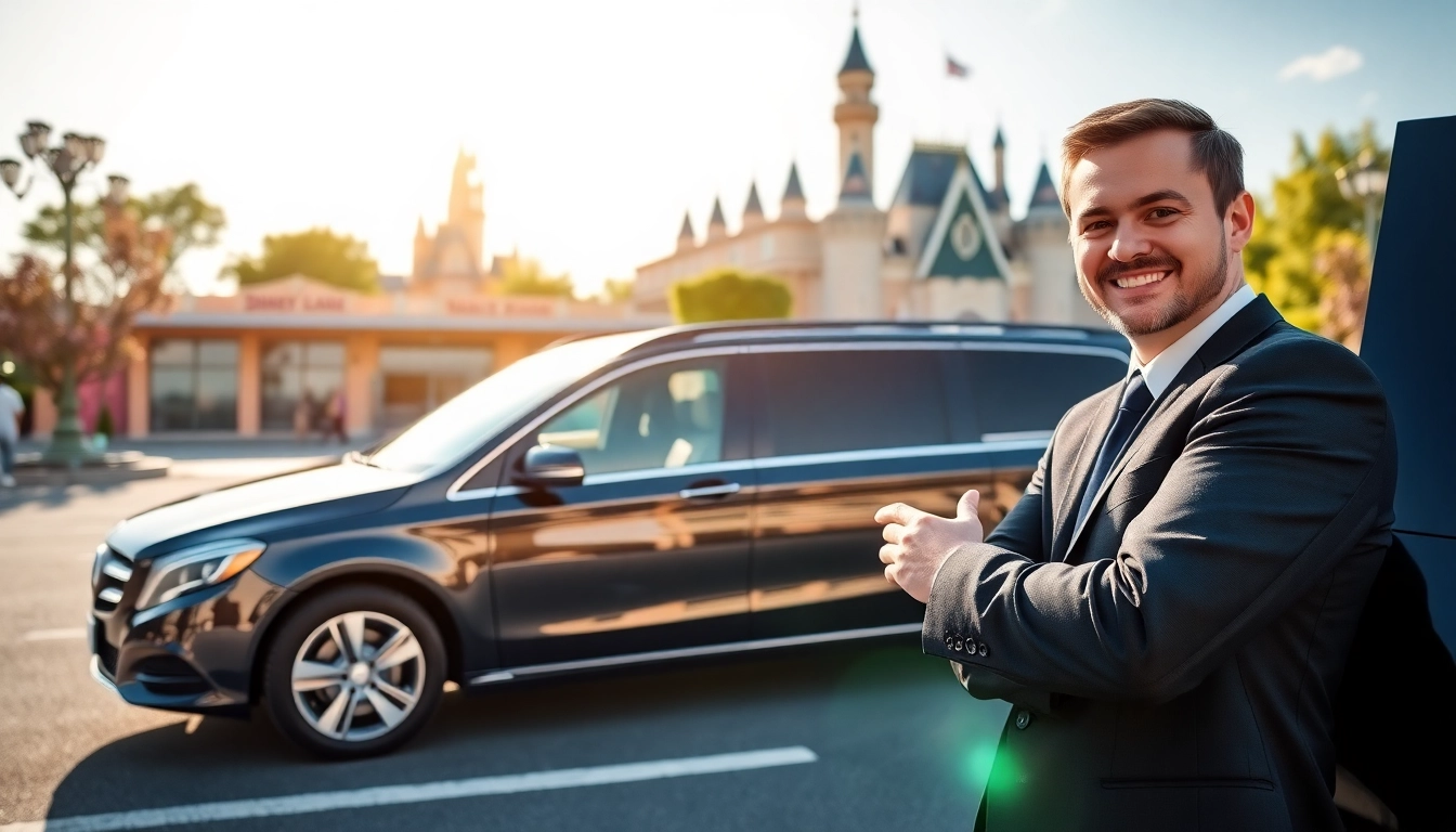 Experience seamless Disneyland Paris airport transfer services with a professional driver and luxury vehicle.
