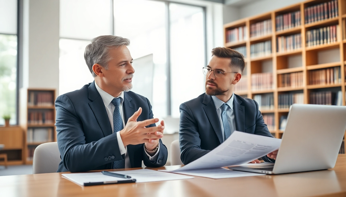 Clearwater truck accident attorney guiding clients in a professional office.
