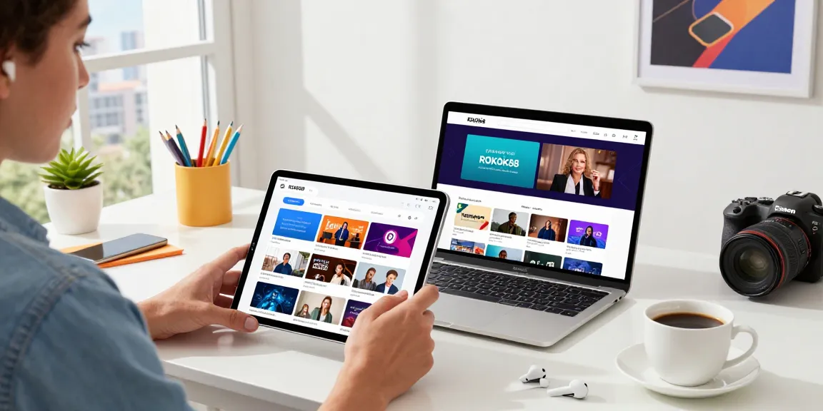 Engaging moment on ROKOK88 platform showcasing episodes, vibrant digital environment, interactive graphics.