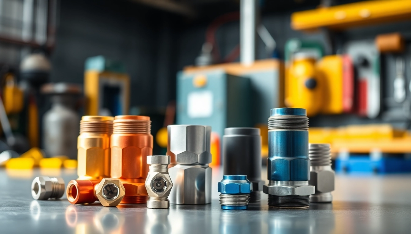 Showcasing high-pressure AN fittings amidst a professional workshop setup.