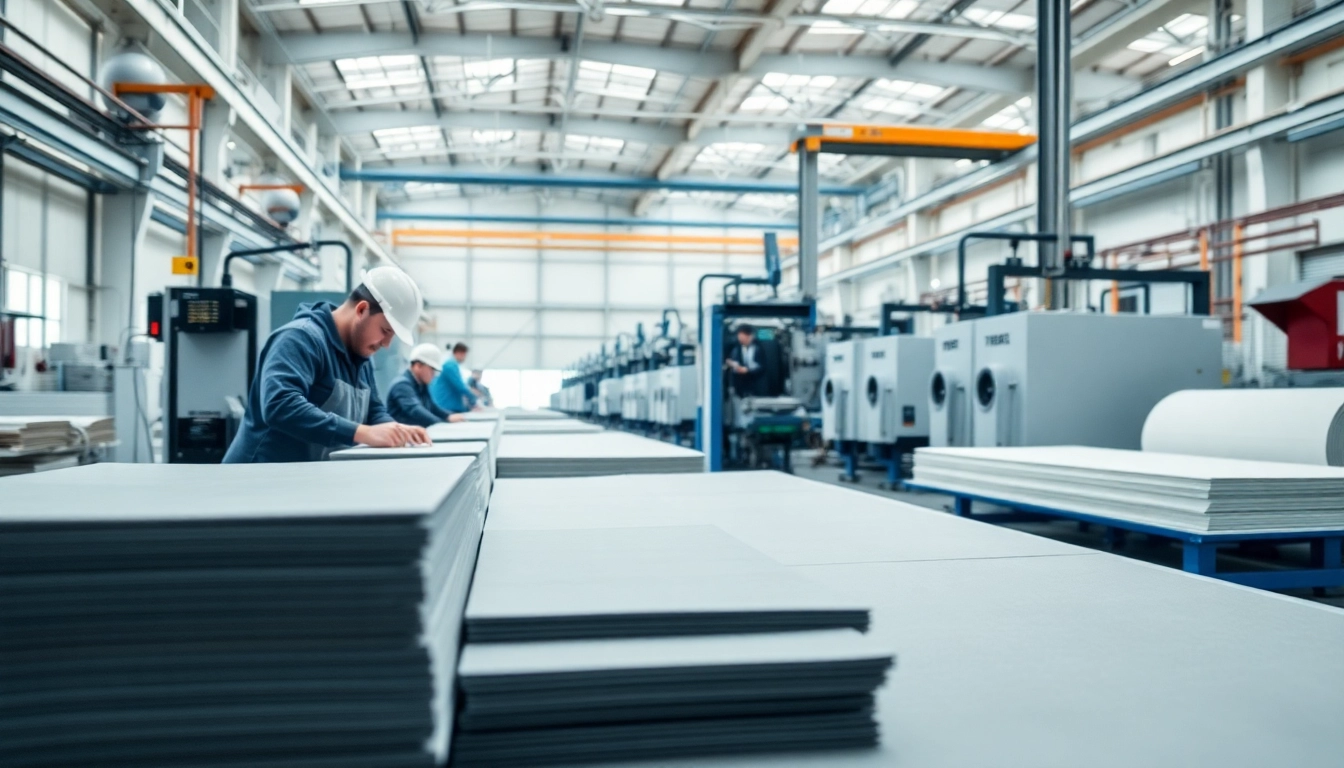 GRP Manufacturer processing advanced composite materials in a modern workshop.