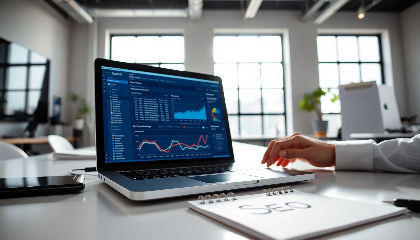 Strategizing seo beratung through analysis and data in an engaging office environment.