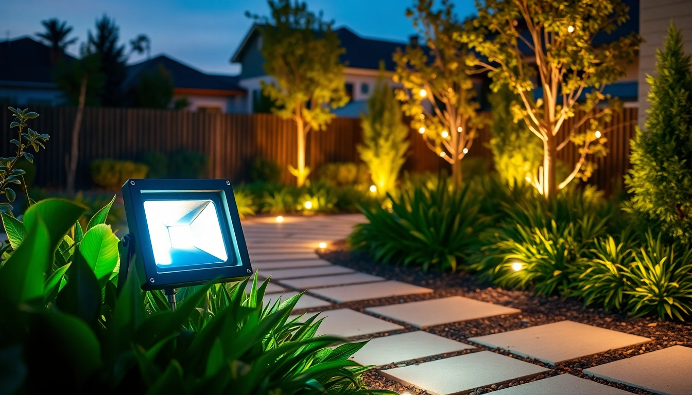 Verlicht de buitenruimte met een krachtige led breedstraler voor een sfeervolle tuin.