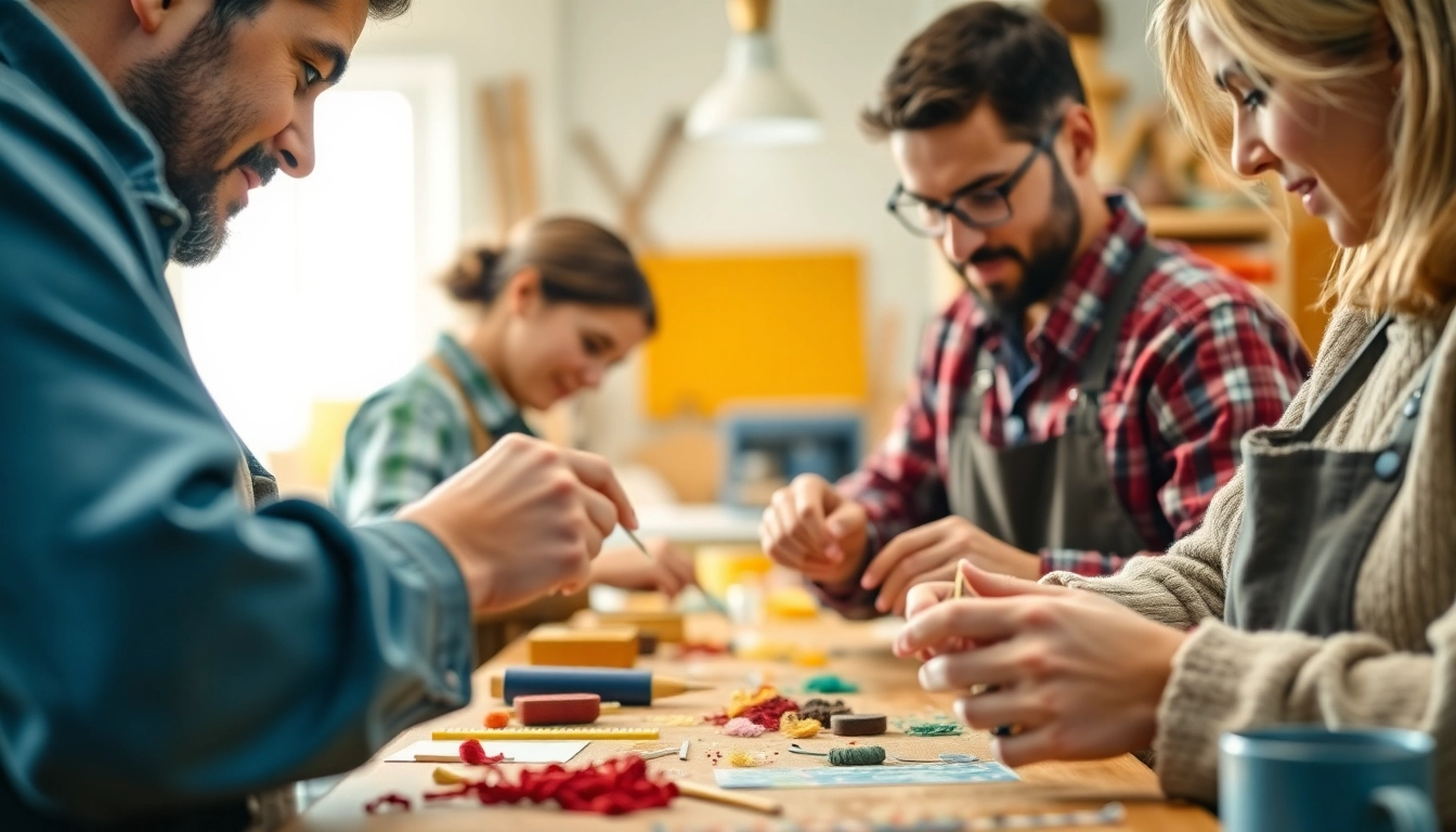 Hands-on engagement in craft training programs showcasing skilled artisans at work.