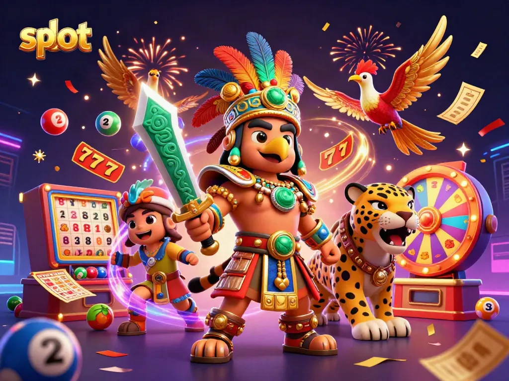 Experience the thrill of slot machines with dynamic graphics, vibrant characters, and casino-themed excitement.