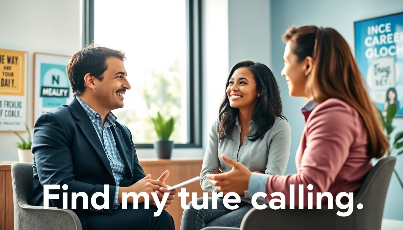 Find my true calling through a supportive career coaching session highlighting professional growth.