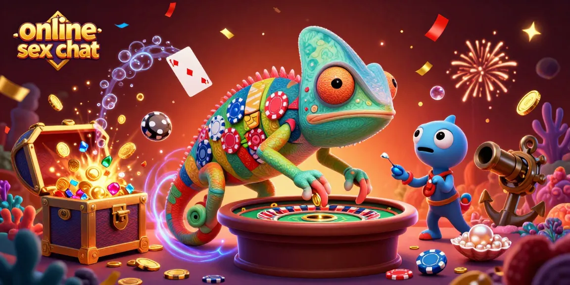 Engage in online sex chat with exciting live interactions amidst vibrant casino-themed visuals.