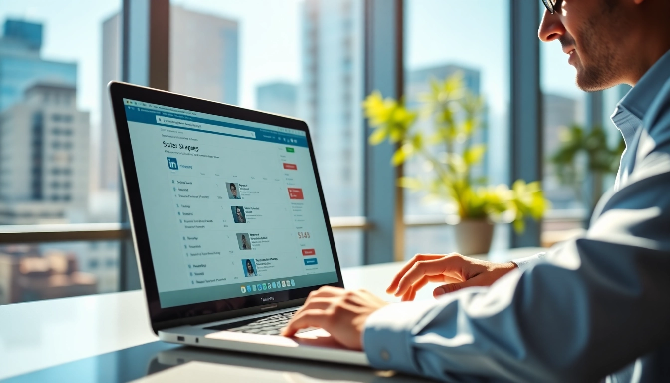 Efficiently scrape linkedin leads from search results displayed on a marketer's laptop.