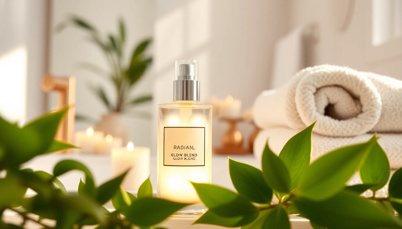 Try the Glow Blend for radiant skin with rich textures and elegant design in a serene setup.