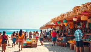 Experience budget travel Cabo with a lively market scene showcasing diverse activities.