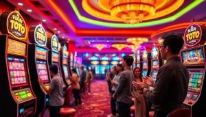 Bermain agen toto dengan suasana kasino yang meriah dan interaksi pemain yang mendebarkan.