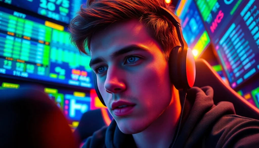 Engage in sports betting Brazil with dynamic digital odds and focused athlete.