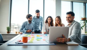 Boosting engagement through digital marketing strategies at https://rr88rd.com/ in a collaborative office.