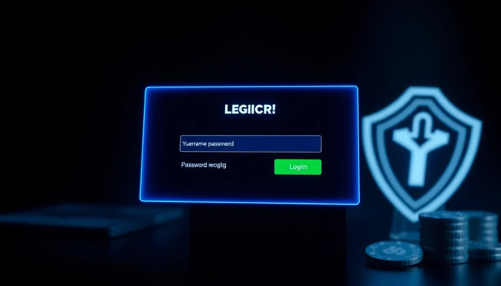 Proses diantogel login dengan panel modern dan aman yang menunjukkan keandalan platform.