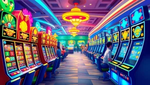 Menampilkan slot menarik di situs slot dengan berbagai pilihan mesin slot warna-warni.