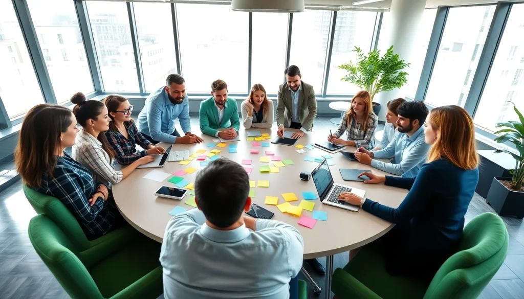 Koralive enhances productivity through team collaboration in a vibrant office environment.