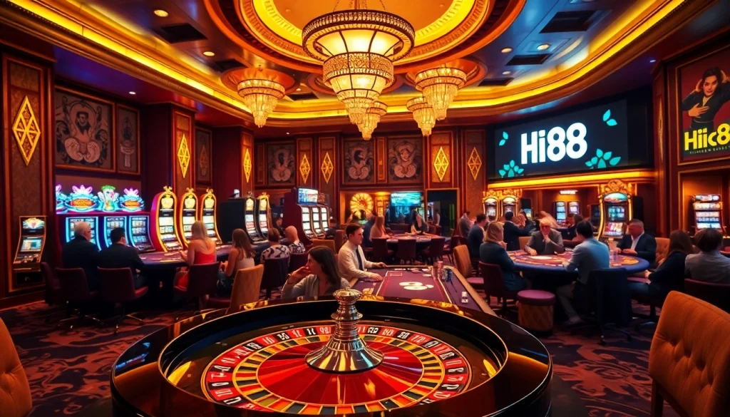 Hi88 offers thrilling gambling experiences at our vibrant casino with lively roulette and poker tables.