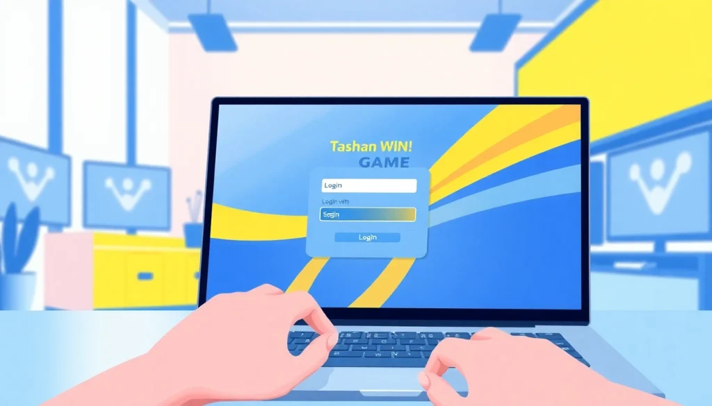 Step into the Tashan Win login process with an engaging user interface on display.