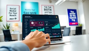 Engaging TikTok SMM panel interface demonstrating growth in followers and likes.