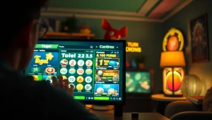 Menampilkan bandar togel online, seorang pemain berinteraksi di layar komputer.