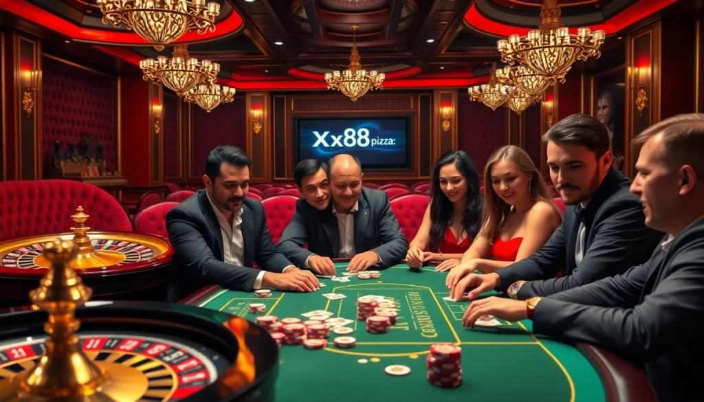Experience excitement at https://xx88.pizza/ with high-stakes poker play and vibrant casino ambiance.