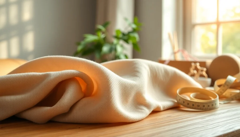 Bekijk ongebleekt katoen met natuurlijk textuur en warm licht voor creatieve projecten.