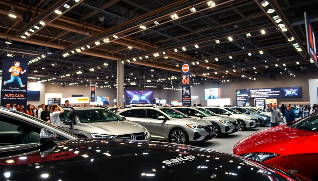 Engaging atmosphere of the Auto Cars Show with vibrant vehicles and enthusiastic attendees.