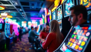 Tampilkan mesin slot terpercaya dengan permainan yang menarik di kasino yang modern.