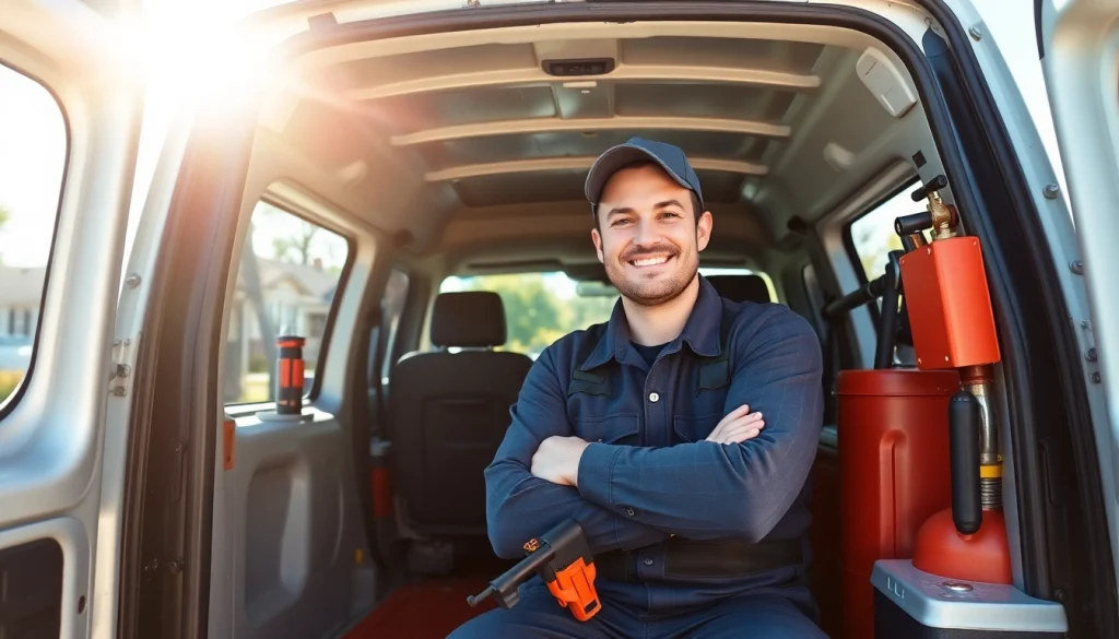 Expert plumber from https://speedyservicestoday.com.au ready for service in a community setting.