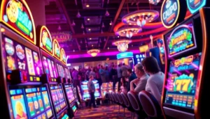 Menawarkan kesempatan bermain slot depo 1000 dengan suasana kasino yang energik.