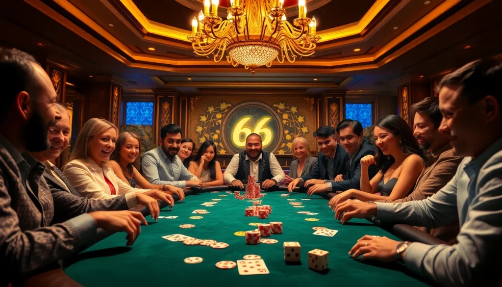 Experience thrilling gameplay at new 66 poker tables, showcasing excitement with vibrant chips and cards.