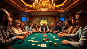 Experience thrilling gameplay at new 66 poker tables, showcasing excitement with vibrant chips and cards.