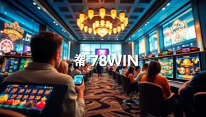 Engaging scene of players enjoying the 78WIN platform, showcasing the excitement of online gaming.