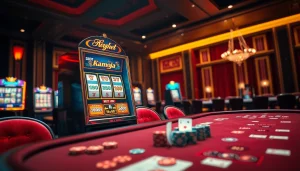 Experience the excitement of slot kamboja bet 100 with vibrant casino visuals and dynamic gameplay.