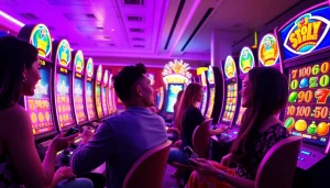 Kode4d's immersive online gaming experience featuring vibrant slot machines and engaging player interactions.