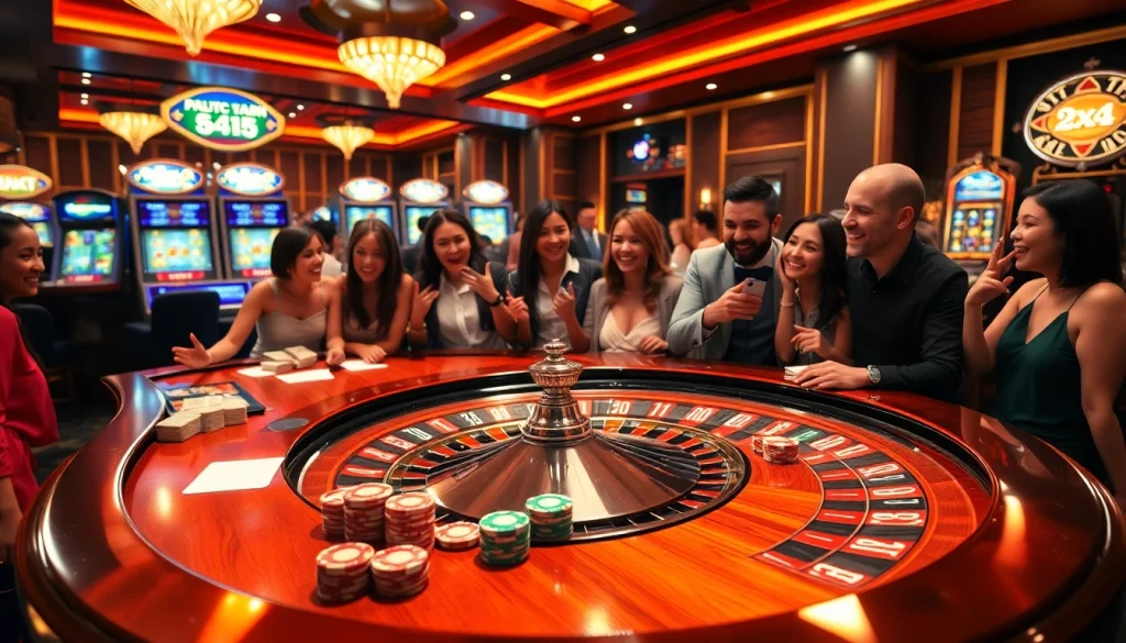 Experience the thrill of high-stakes poker; nếu như vậy bám vào đây with vibrant chips and an inviting casino atmosphere.