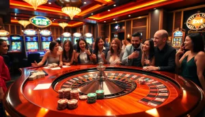 Experience the thrill of high-stakes poker; nếu như vậy bám vào đây with vibrant chips and an inviting casino atmosphere.